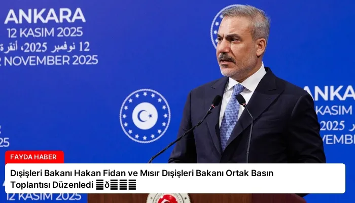Dışişleri Bakanı Hakan Fidan ve Mısır Dışişleri Bakanı Ortak Basın Toplantısı Düzenledi ⏬👇