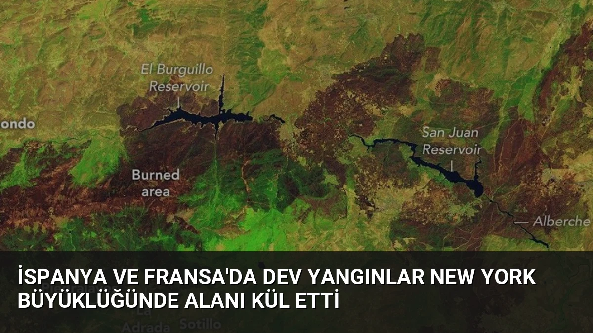 İspanya ve Fransa’da Dev Yangınlar New York Büyüklüğünde Alanı Kül Etti