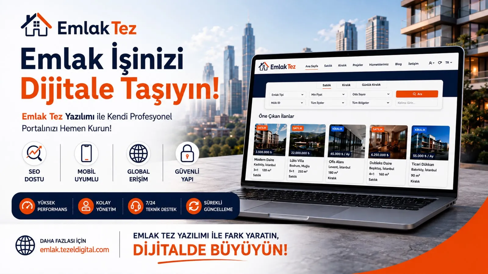 Kendi Emlak Portalınızı EmlakTez ile Oluşturun