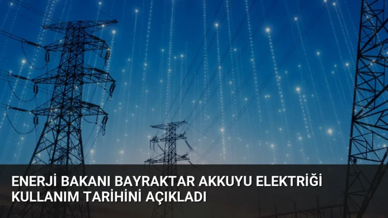 Enerji Bakanı Bayraktar Akkuyu Elektriği Kullanım Tarihini Açıkladı
